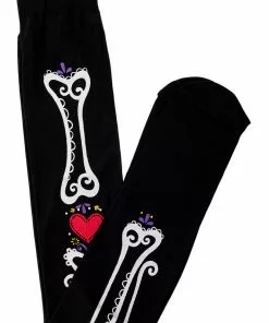 Banned Heart & Bone Socks Black New In