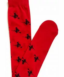 Banned Boo Ghost Socks Red New In