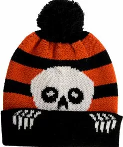 Banned Halloween Skull Hat Orange