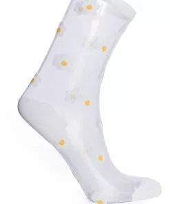 Banned Bloom Daisy Sheer 40's Socks White New In