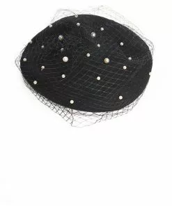 Banned Maggie Pearl 50's Beret Black New In