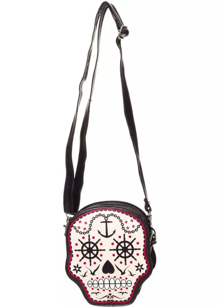 New In Banned Sailor Skull Bag Black 4 New In Banned Sailor Skull Bag Black