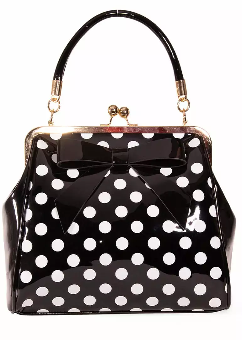 Banned American Polkadot 50's Bag Black 7 Banned American Polkadot 50's Bag Black