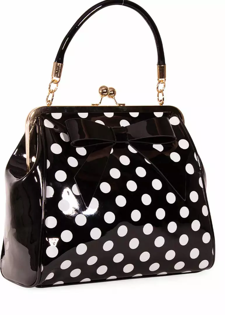 Banned American Polkadot 50's Bag Black 3 Banned American Polkadot 50's Bag Black