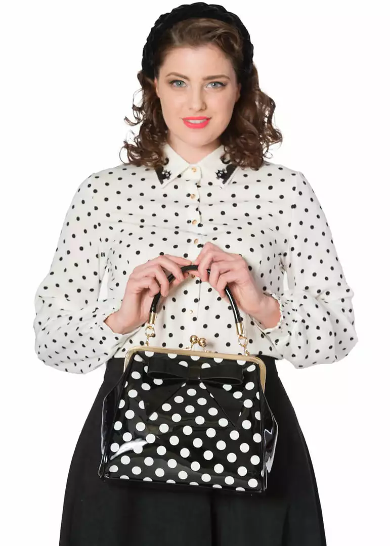 Banned American Polkadot 50's Bag Black 4 Banned American Polkadot 50's Bag Black