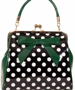 Banned American Polkadot 50's Bag Green New In 11 Banned American Polkadot 50's Bag Green New In