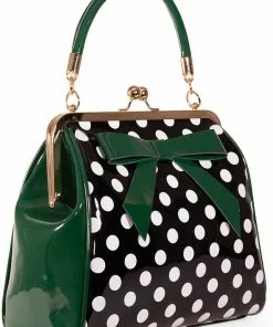Banned American Polkadot 50's Bag Green New In