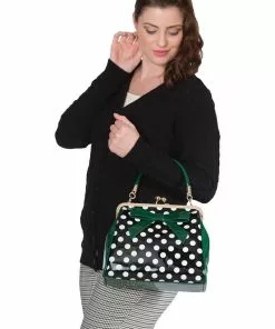 Banned American Polkadot 50's Bag Green New In