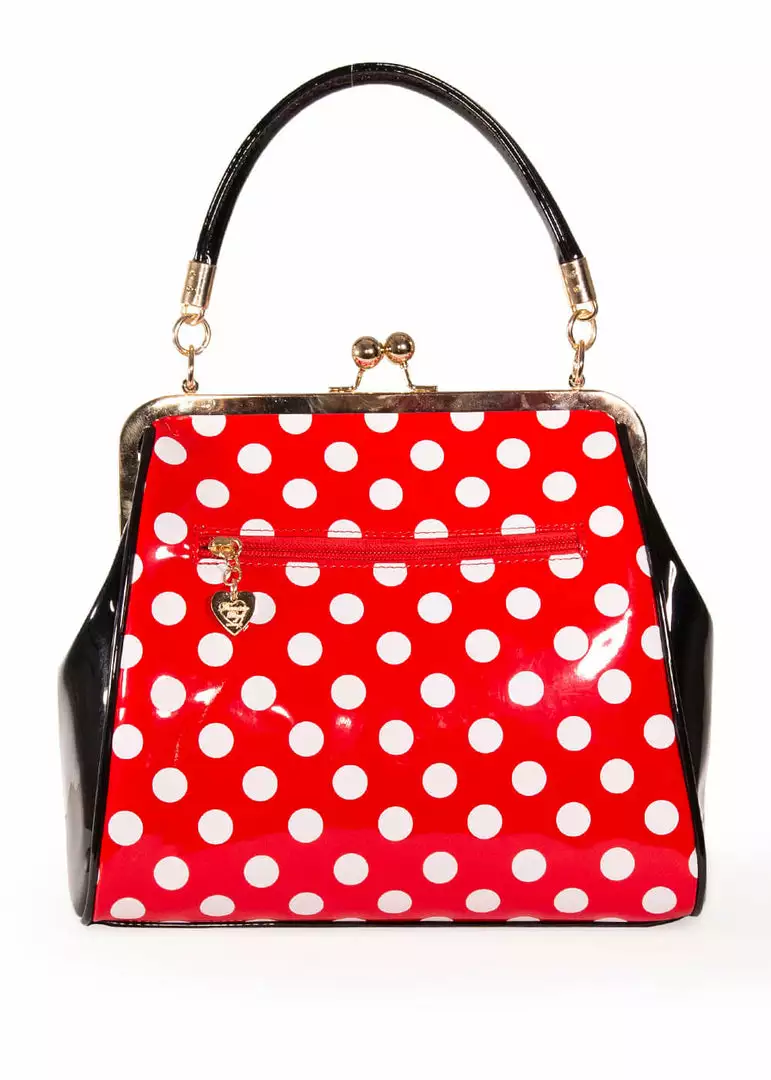 Banned American Polkadot 50's Bag Red 6 Banned American Polkadot 50's Bag Red