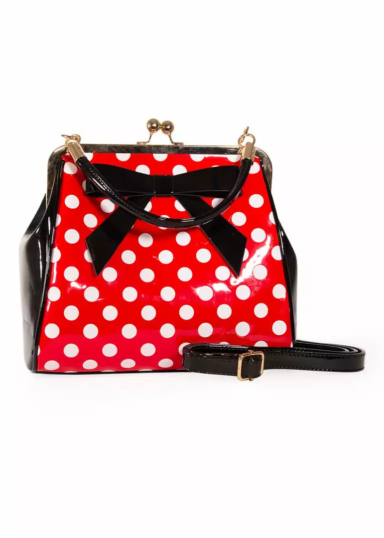 Banned American Polkadot 50's Bag Red 7 Banned American Polkadot 50's Bag Red