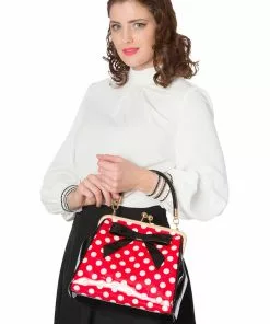 Banned American Polkadot 50's Bag Red