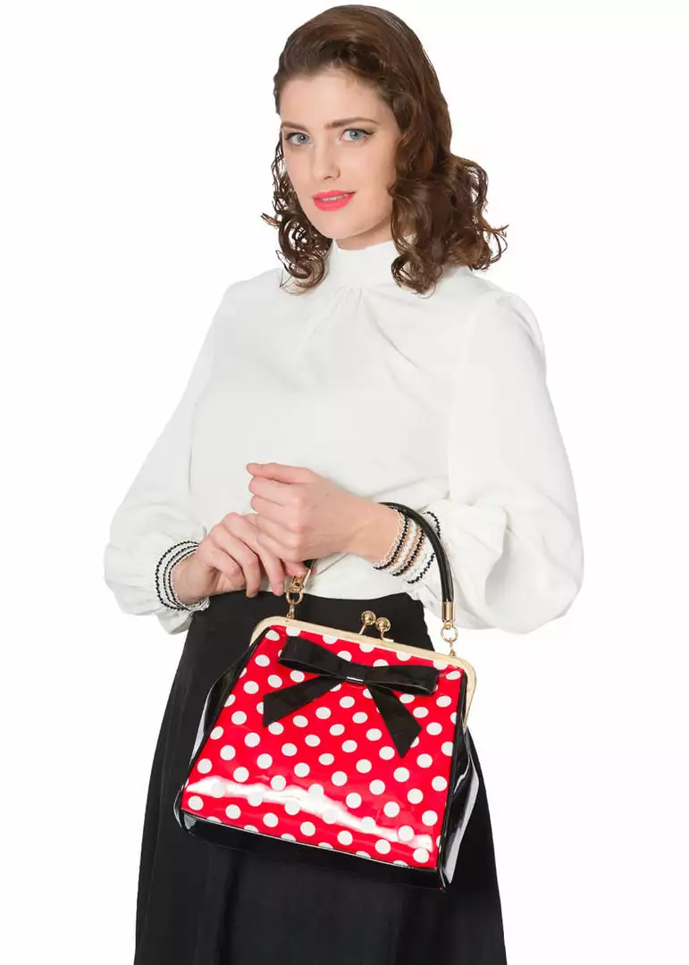 Banned American Polkadot 50's Bag Red 4 Banned American Polkadot 50's Bag Red