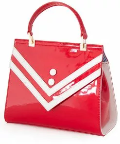 New In Banned Serene Waters Sailor 60's Handbag Red 7 New In Banned Serene Waters Sailor 60's Handbag Red