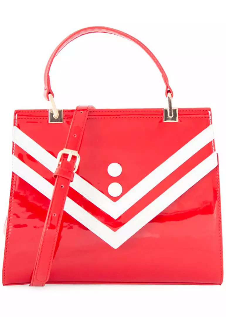 New In Banned Serene Waters Sailor 60's Handbag Red 6 New In Banned Serene Waters Sailor 60's Handbag Red