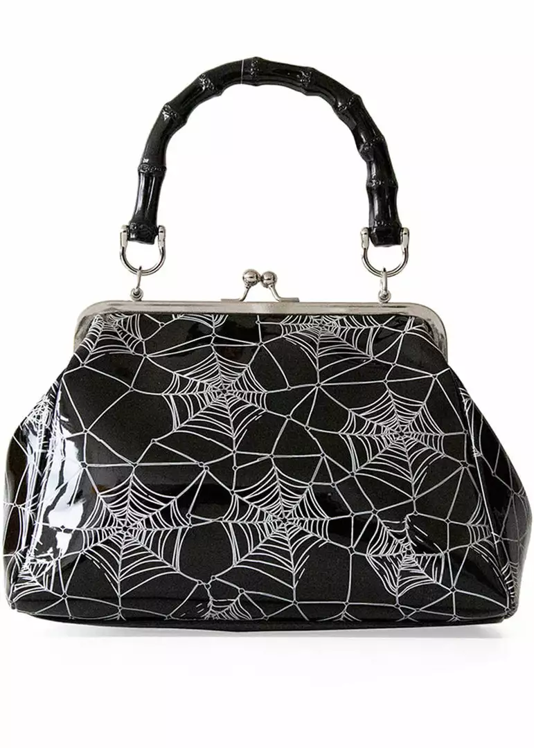 Banned Killian Spiderweb 50's Handbag Black New In 5 Banned Killian Spiderweb 50's Handbag Black New In