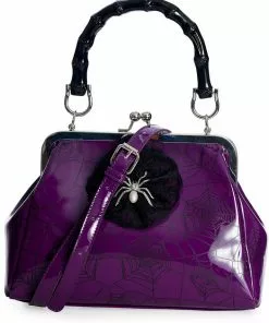 Banned Killian Spiderweb Handbag Purple New In