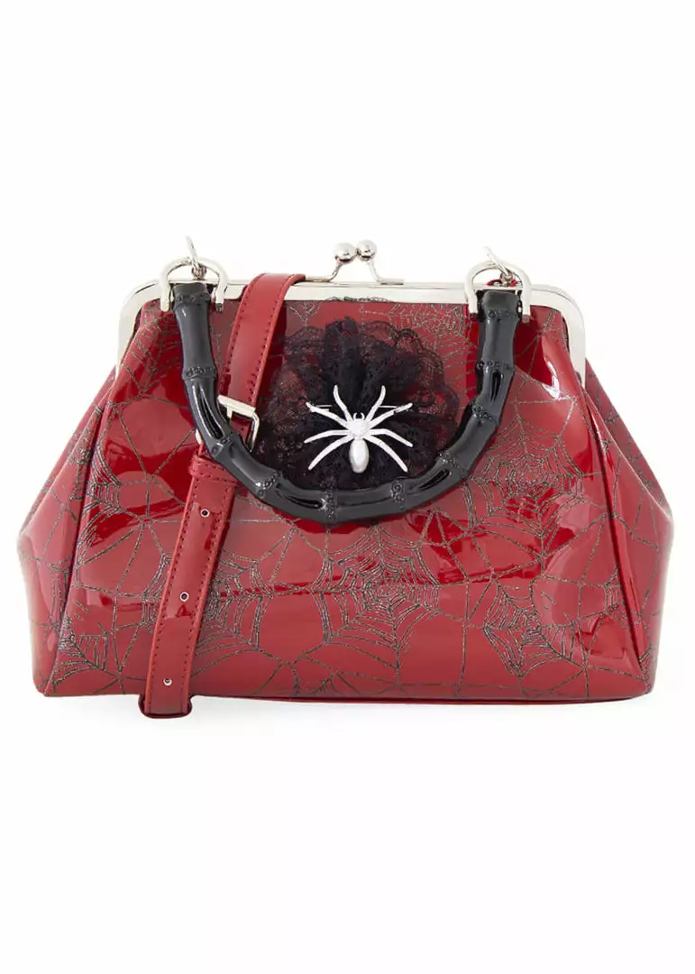 New In Banned Killian Spiderweb 50's Handbag Red 6 New In Banned Killian Spiderweb 50's Handbag Red