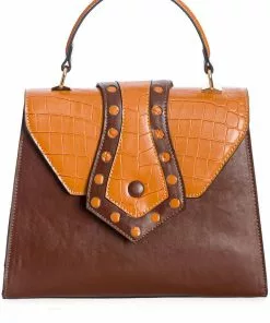 New In Banned Miss Molly Handbag Brown