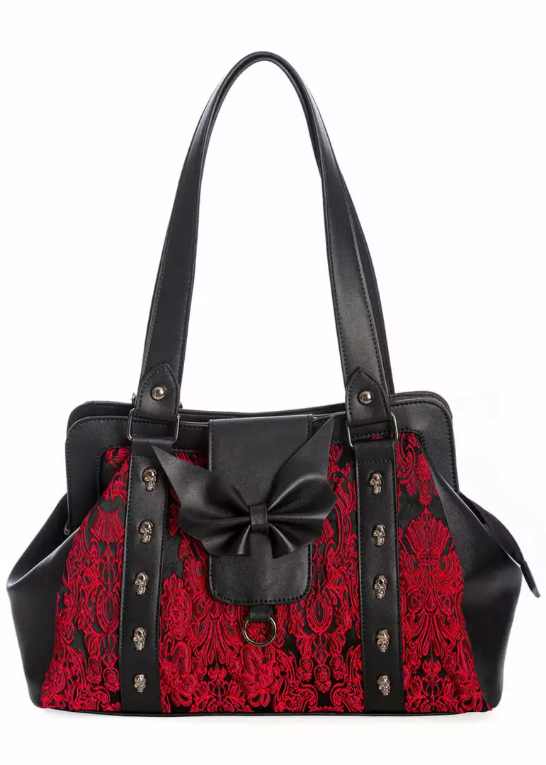 New In Banned Maplesage Damask Bag Red 3 New In Banned Maplesage Damask Bag Red