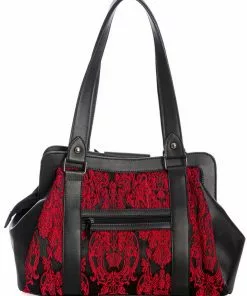 New In Banned Maplesage Damask Bag Red