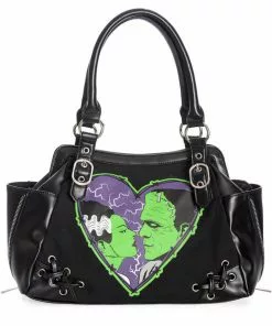New In Banned Frankenstein And Bride Bag Black
