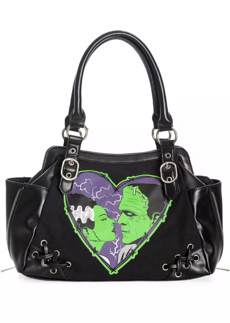 New In Banned Frankenstein And Bride Bag Black 3 New In Banned Frankenstein And Bride Bag Black