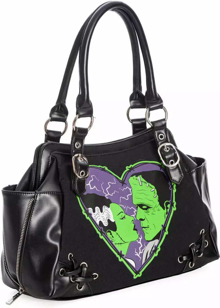 New In Banned Frankenstein And Bride Bag Black 5 New In Banned Frankenstein And Bride Bag Black