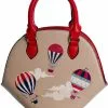 Banned Hot Air Balloon Vixen Globe Handbag Beige 2 Banned Hot Air Balloon Vixen Globe Handbag Beige