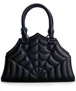 New In Banned Sirin Spiderweb Handbag Black