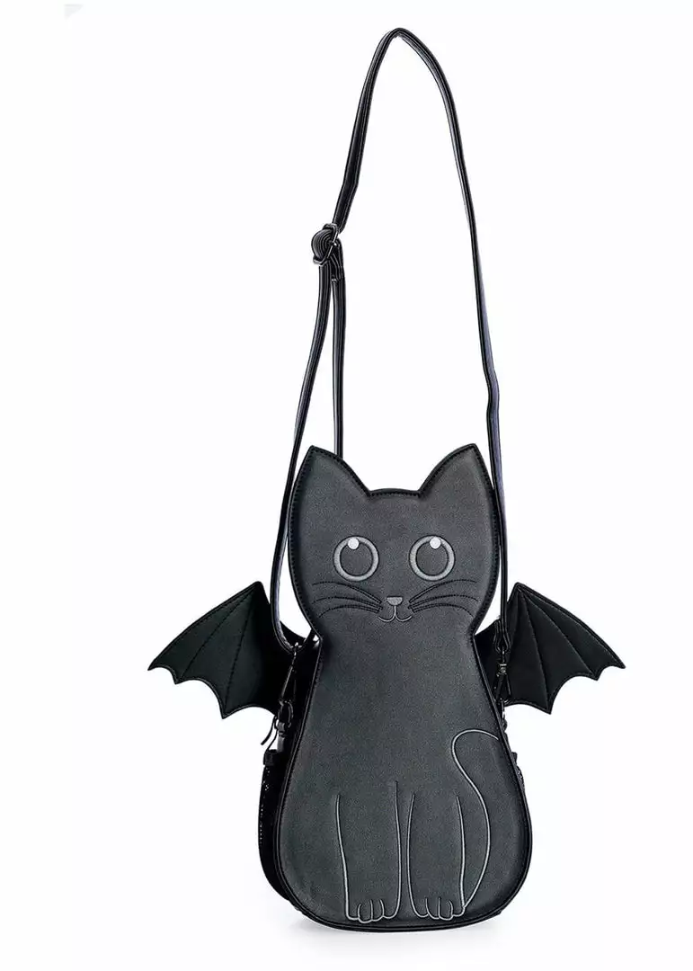 Banned Wendigo Cat Bat Backpack Black New In 3 Banned Wendigo Cat Bat Backpack Black New In