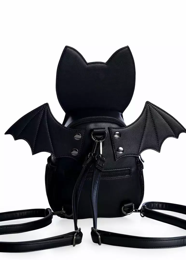 Banned Wendigo Cat Bat Backpack Black New In 6 Banned Wendigo Cat Bat Backpack Black New In