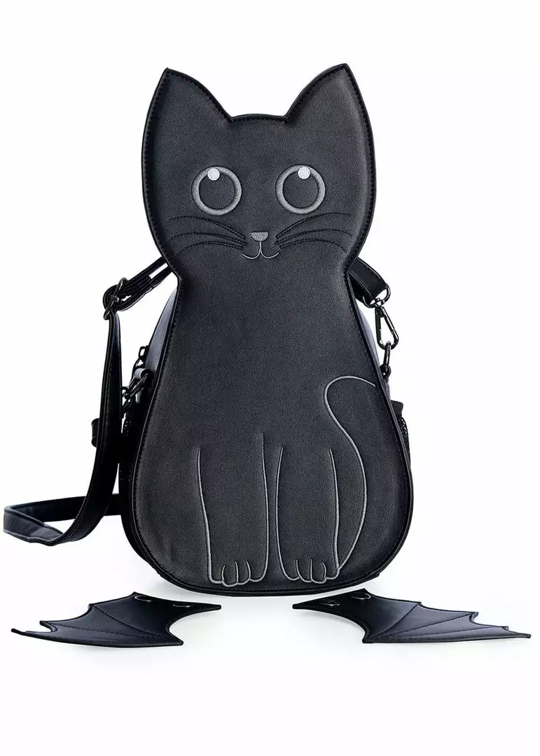 Banned Wendigo Cat Bat Backpack Black New In 4 Banned Wendigo Cat Bat Backpack Black New In