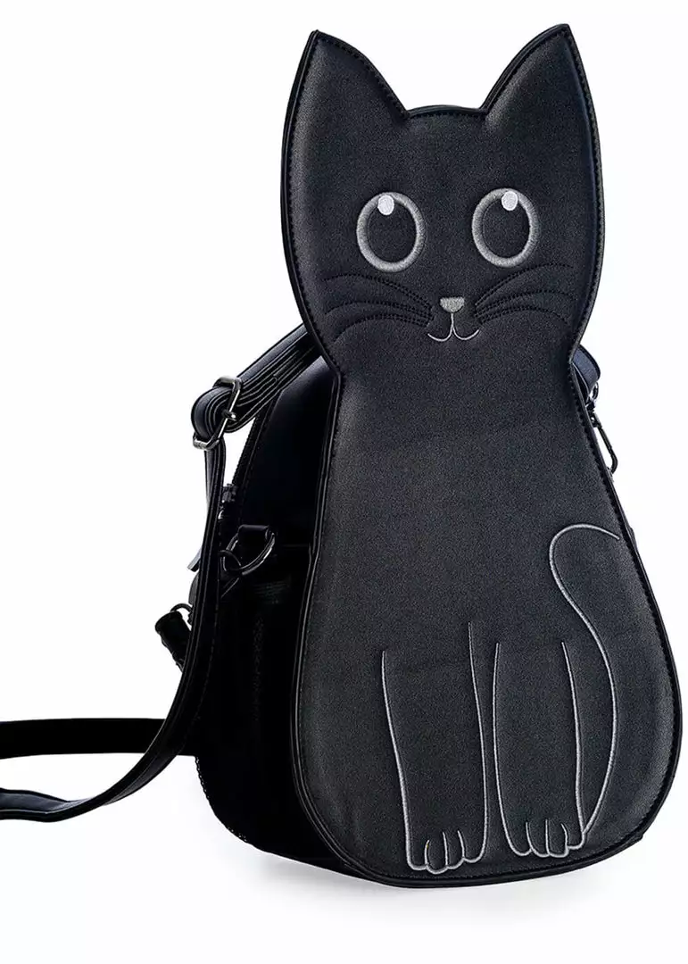 Banned Wendigo Cat Bat Backpack Black New In 7 Banned Wendigo Cat Bat Backpack Black New In
