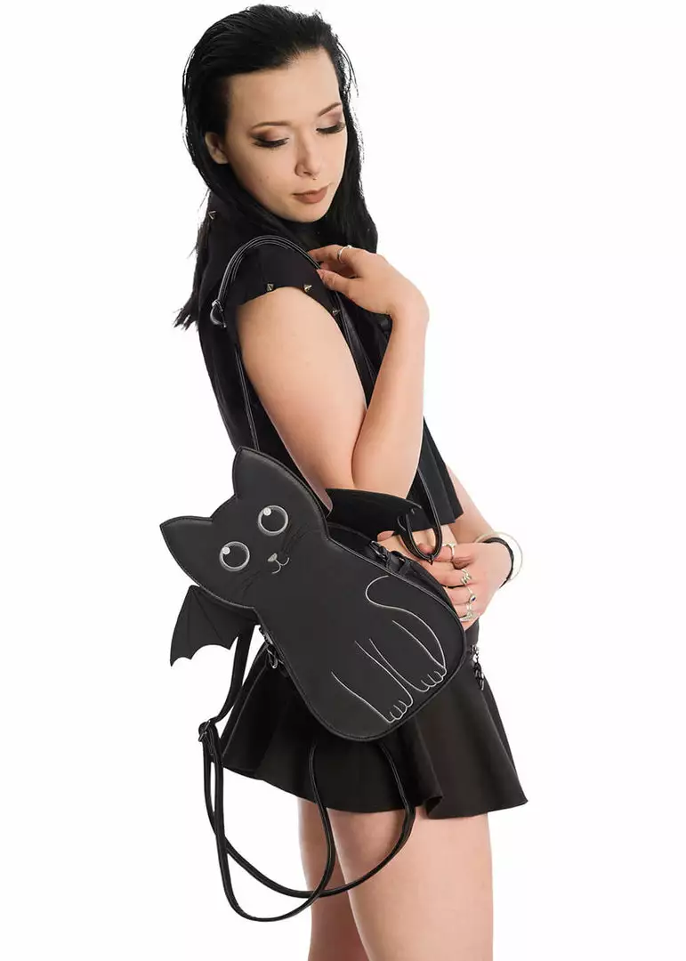 Banned Wendigo Cat Bat Backpack Black New In 5 Banned Wendigo Cat Bat Backpack Black New In