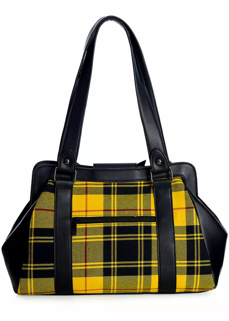 Banned Krampus Tartan Skull Bag Yellow New In 5 Banned Krampus Tartan Skull Bag Yellow New In