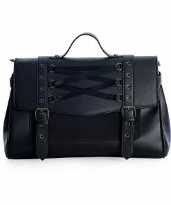 New In Banned Astaroth Corset Bag Black