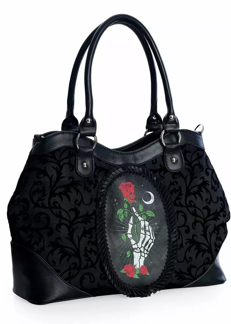 New In Banned Ishtar Skeleton Rose Bag Black 6 New In Banned Ishtar Skeleton Rose Bag Black