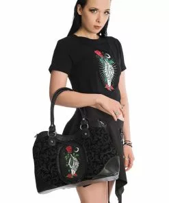 New In Banned Ishtar Skeleton Rose Bag Black 7 New In Banned Ishtar Skeleton Rose Bag Black