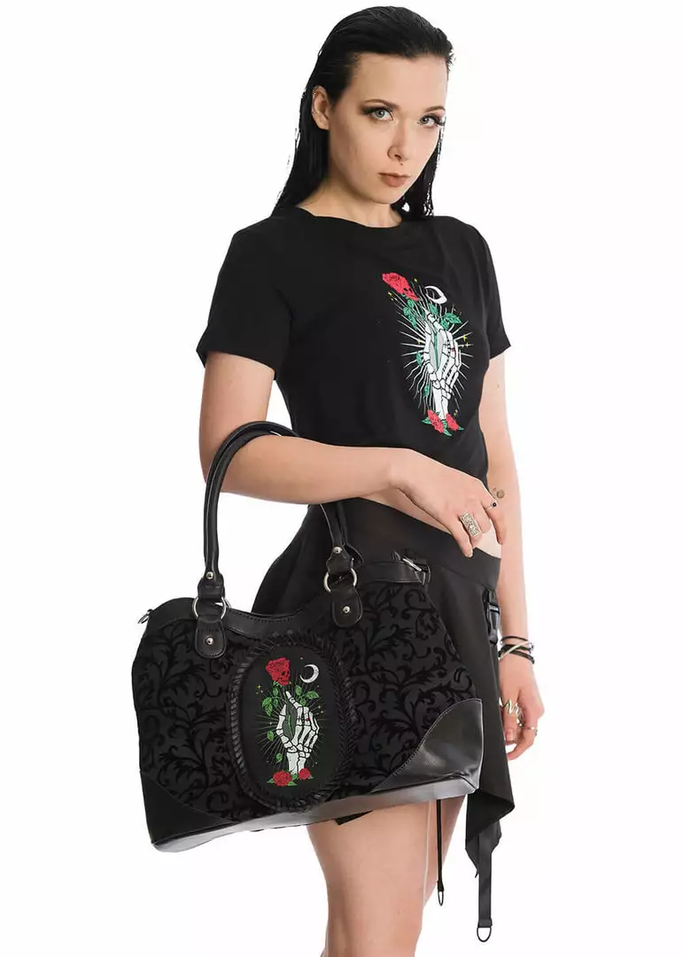 New In Banned Ishtar Skeleton Rose Bag Black 4 New In Banned Ishtar Skeleton Rose Bag Black