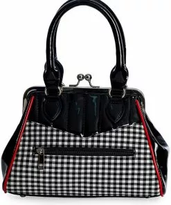 Banned Rockabilly Cherry 50's Handbag Black New In