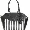 Banned Another Lost Soul Striped Handbag Black White New In