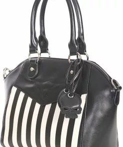 Banned Another Lost Soul Striped Handbag Black White New In 10 Banned Another Lost Soul Striped Handbag Black White New In