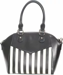 Banned Another Lost Soul Striped Handbag Black White New In 9 Banned Another Lost Soul Striped Handbag Black White New In