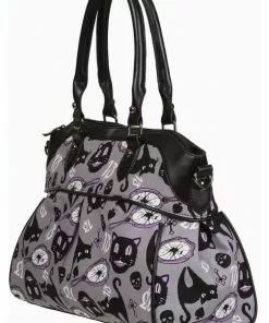New In Banned Lucky Kitty 13 Bag Grey