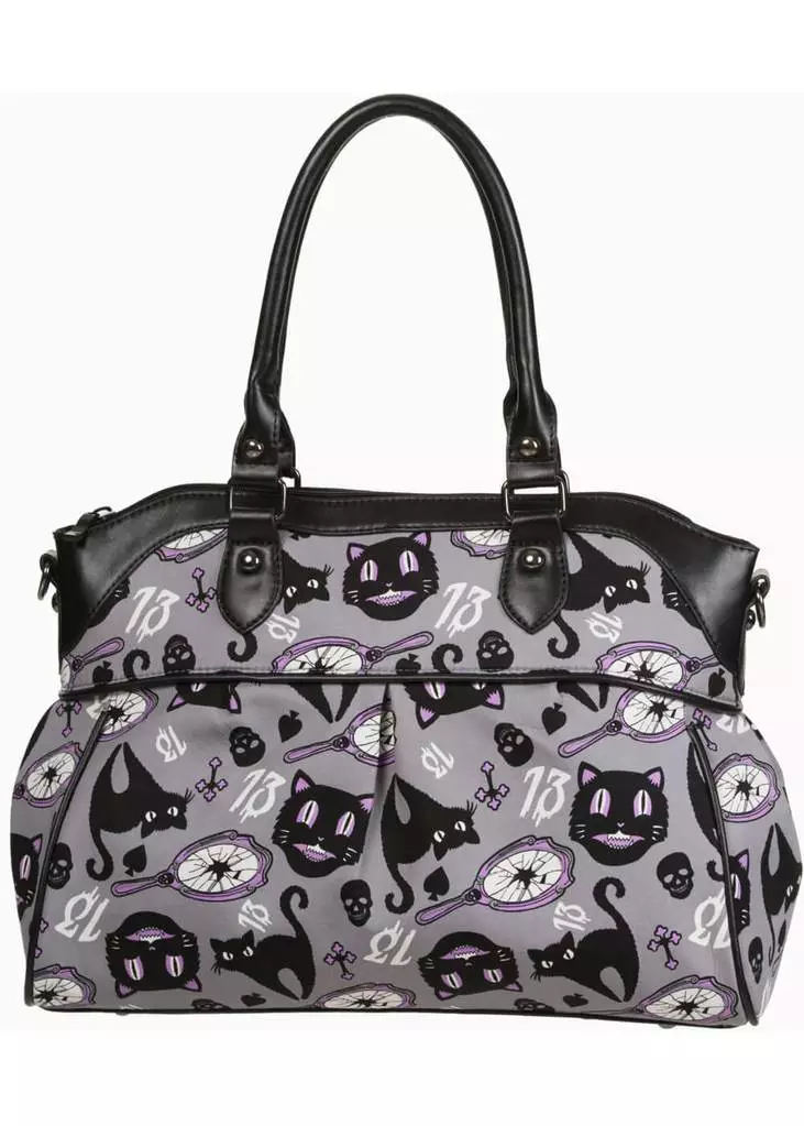 New In Banned Lucky Kitty 13 Bag Grey 5 New In Banned Lucky Kitty 13 Bag Grey