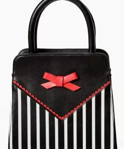 New In Banned Helium Stripe Bag Black White