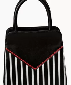 New In Banned Helium Stripe Bag Black White