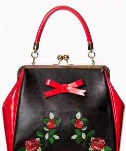 Banned Fantasy Handbag Black Red New In