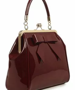 Banned American Vintage 50's Handbag Burgundy New In 7 Banned American Vintage 50's Handbag Burgundy New In