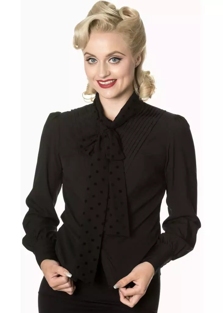 Banned Sent With Love 40's Blouse Black New In 6 Banned Sent With Love 40's Blouse Black New In